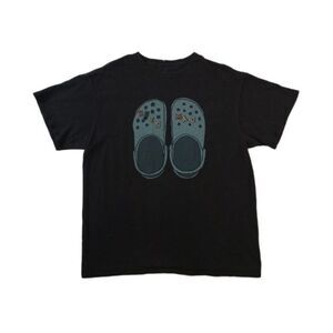 Black Adult Sizing H*es Mad Crocs Graphic Print Crew Neck T-Shirt Fair Condition